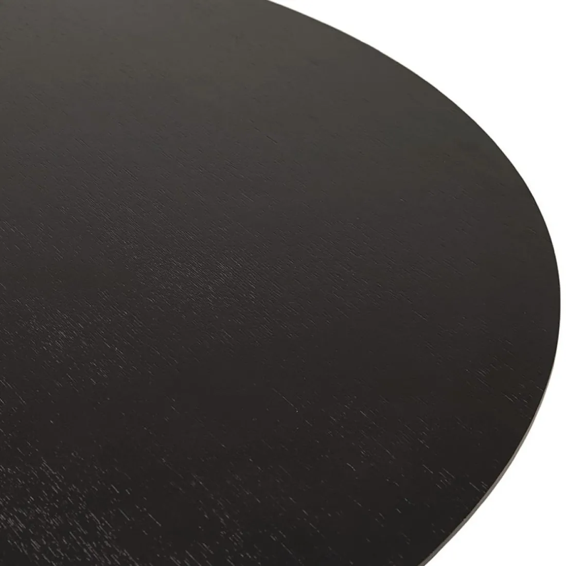 Table de salle à manger ronde 'LULU' en bois et métal noir