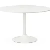 Table en bois ronde blanche EMMA