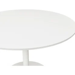 Table en bois ronde blanche EMMA