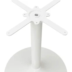 Table en bois ronde blanche EMMA