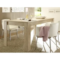 Table extensible, pieds en bois, allonge inclus PALMA