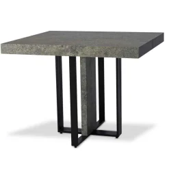 Table Extensible TERESA Effet Béton Pieds Noir