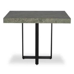 Table Extensible TERESA Effet Béton Pieds Noir