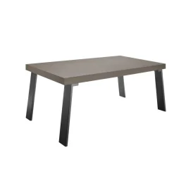 Table fixe PALMA avec pieds en fer Bronce gris