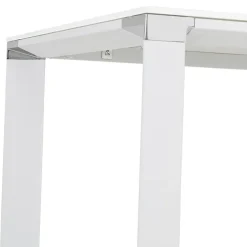 Table haute ou bureau haut 'XLINE HIGH TABLE' en verre blanc