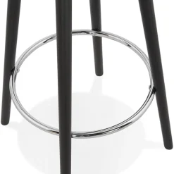 Table haute ou Mange-debout rond 'GALA' design en bois noir