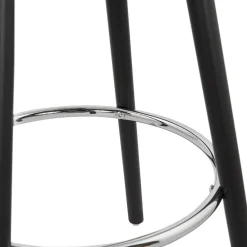 Table haute ou Mange-debout rond 'GALA' design en bois noir