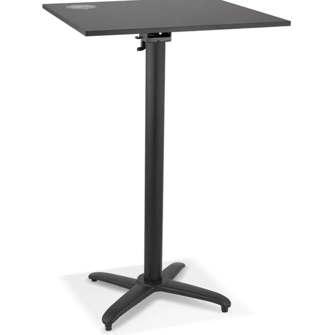 Table haute pliable 'PENUMBRA' carrée noire
