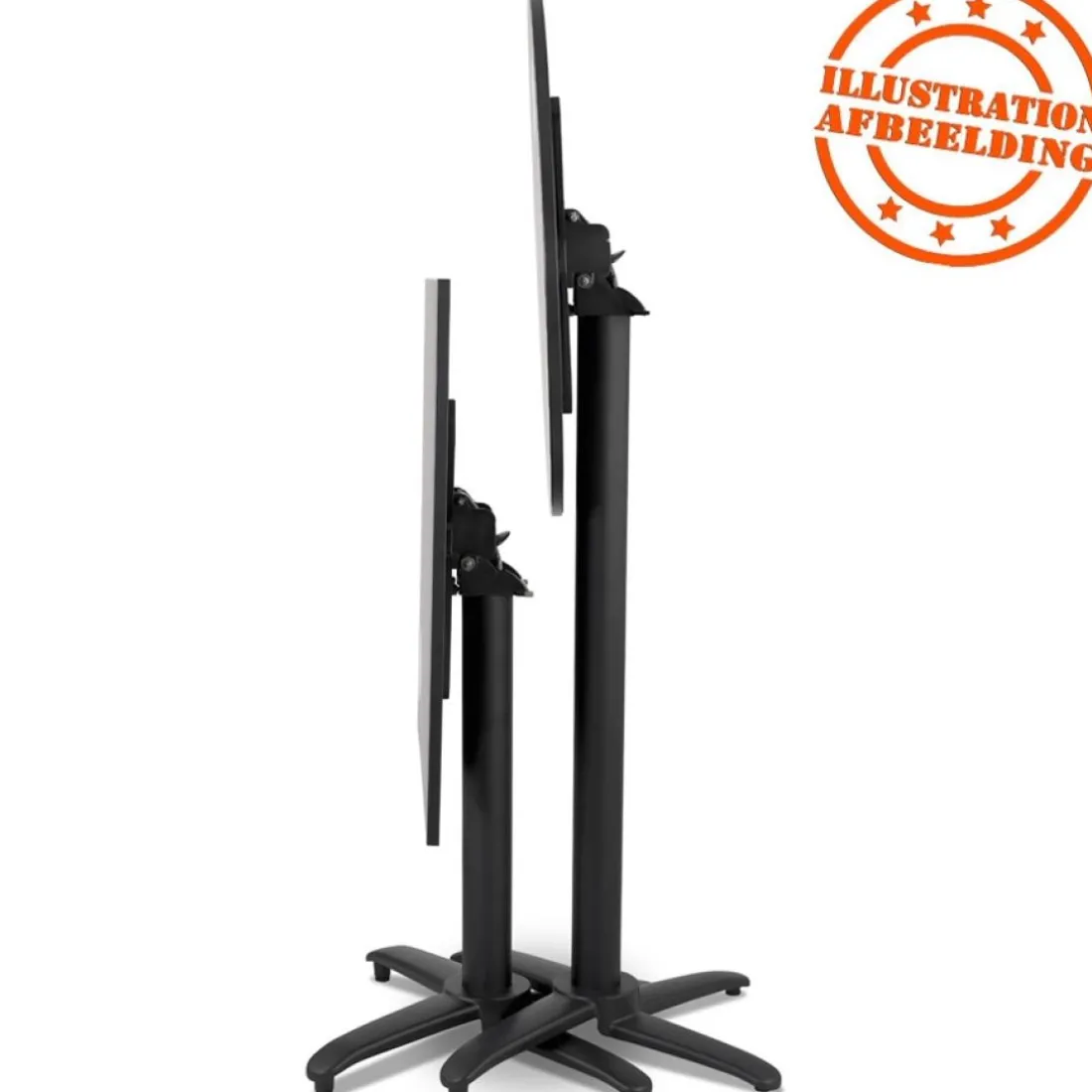 Table haute pliable 'PENUMBRA' carrée noire