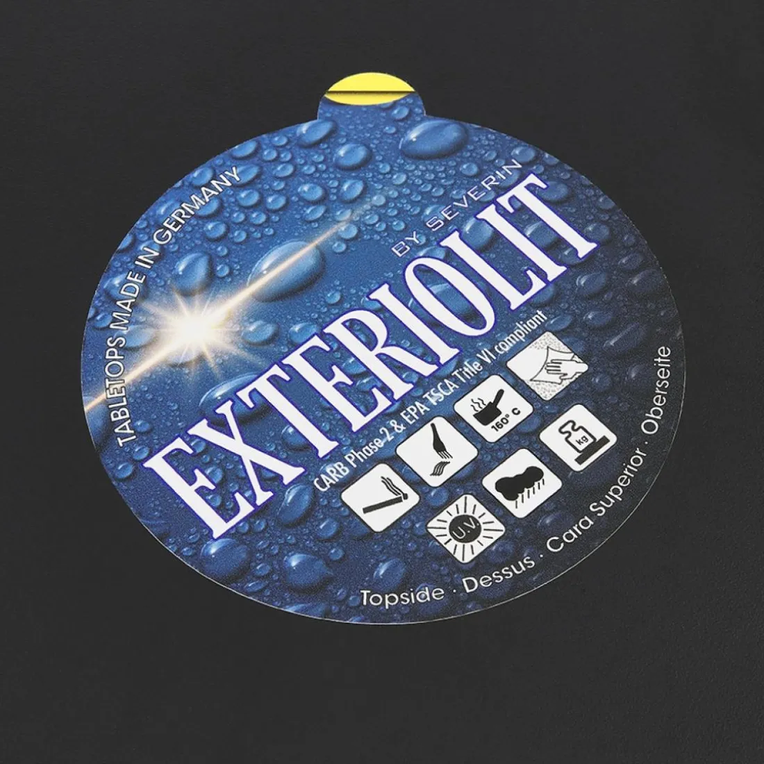 Table haute pliable 'PENUMBRA' carrée noire