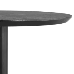 Table haute ronde 'TAMAGO' en bois et métal noir