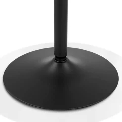 Table haute ronde 'TAMAGO' en bois et métal noir