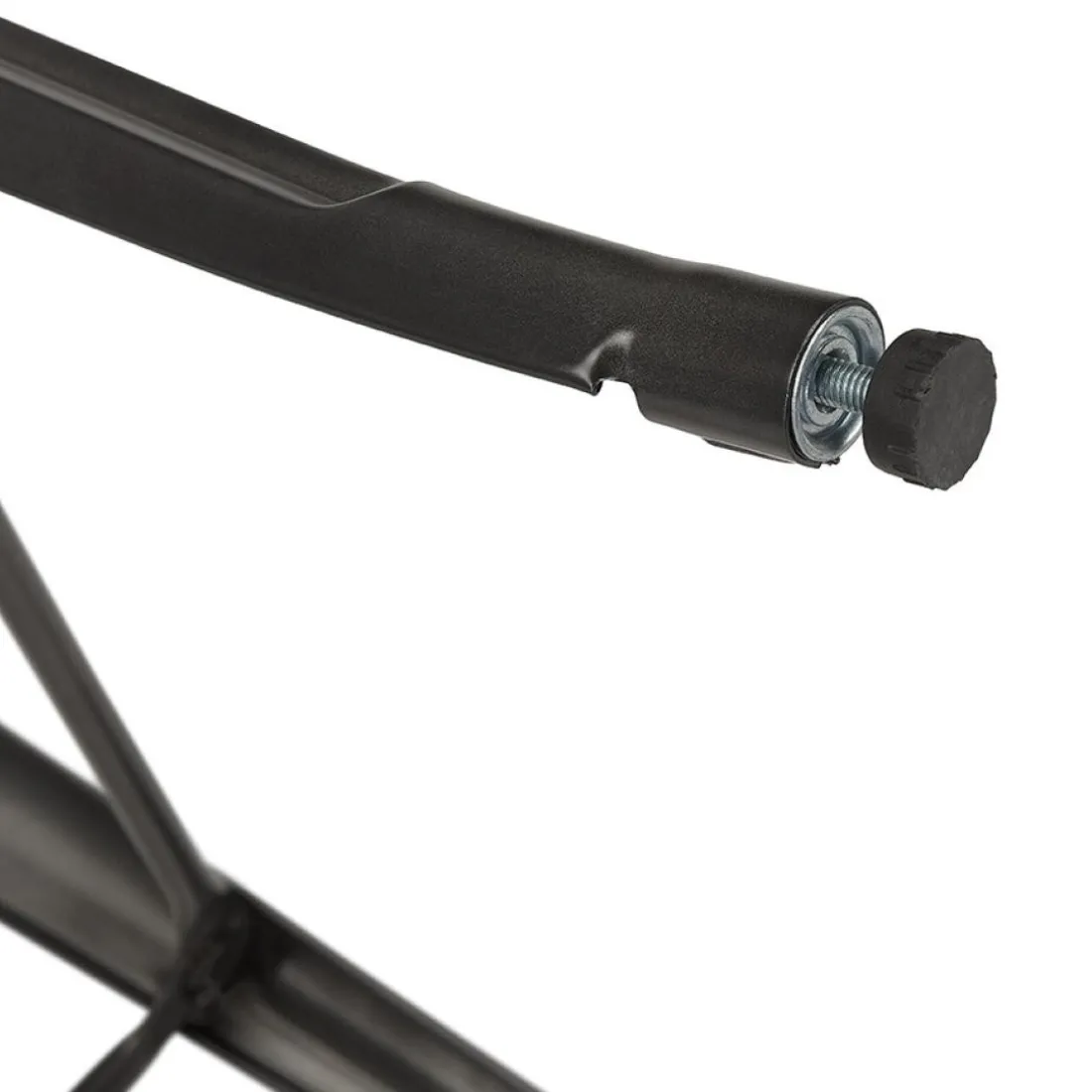 Table haute style industriel 'GRAMY' en bois foncé et pieds en métal gris