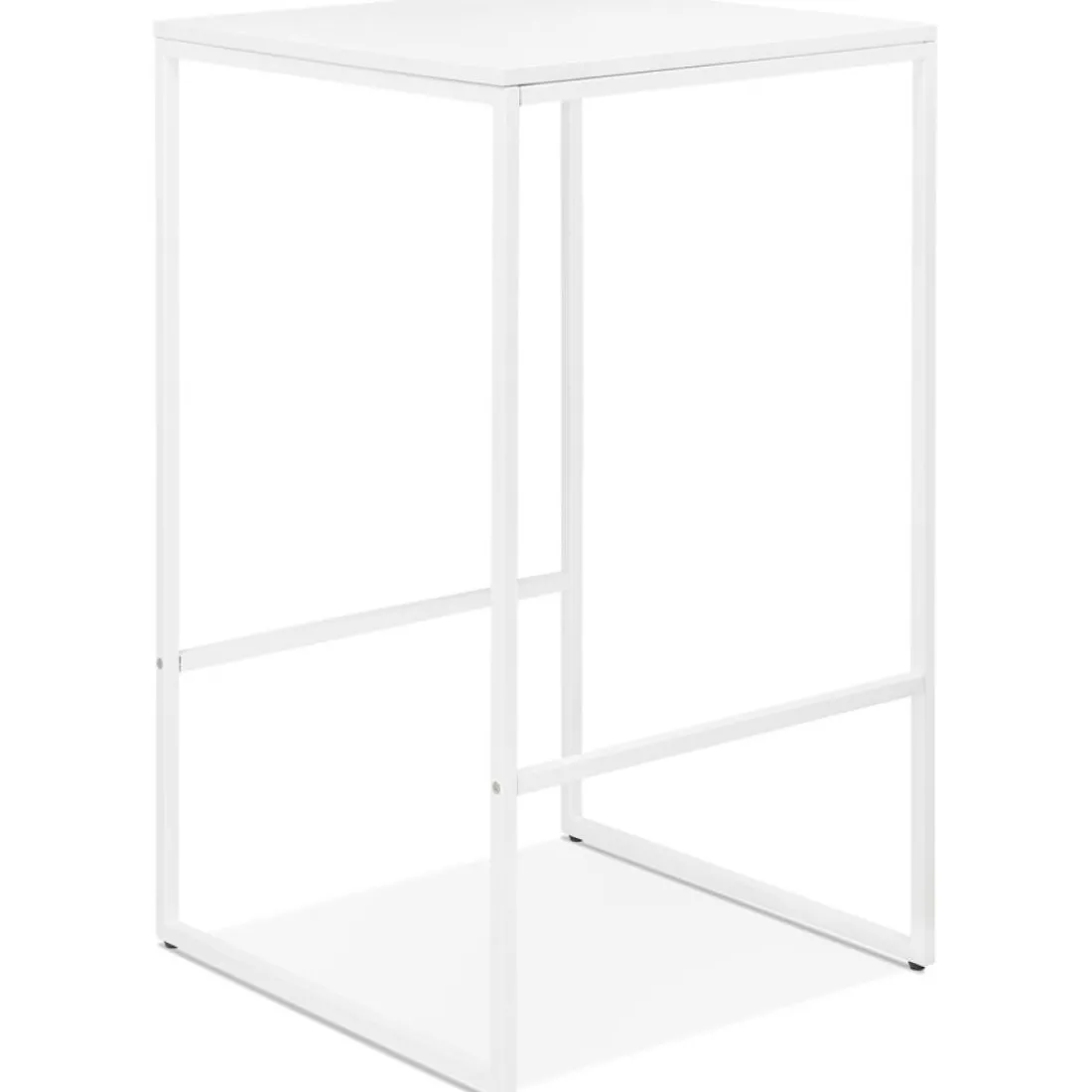 Table haute style industriel 'ORTOS' blanche idéale pour les professionnels