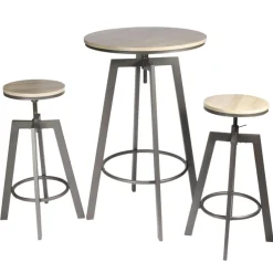 Table Mange Debout 2 Tabourets Réglables ARIA