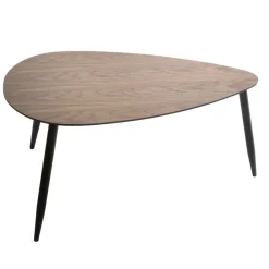 Table Mileo Effet Noyer X 2 Marron