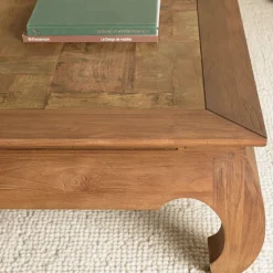 Table opium en teck recyclé plateau mosaïque SIXTINE