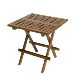 Table pique nique de jardin HANNA carrée en bois teck huilé