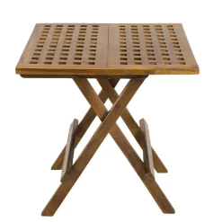 Table pique nique de jardin HANNA carrée en bois teck huilé