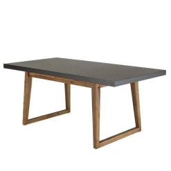 Table rectangulaire effet béton foncé HECTOR
