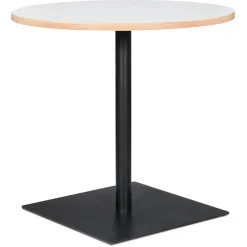 Table ronde 'FUSION ROUND' blanche et structure noire