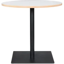 Table ronde 'FUSION ROUND' blanche et structure noire