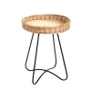Tablea d'appoint ronde marron et noir