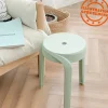 Tabouret bas empilable 'POMPA en matière plastique blanc