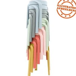 Tabouret bas empilable 'POMPA' en matière plastique noir