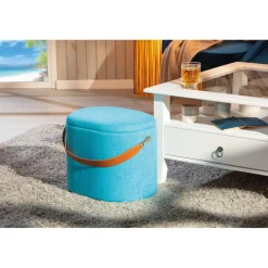 Tabouret Coffre Bleu SAVANA