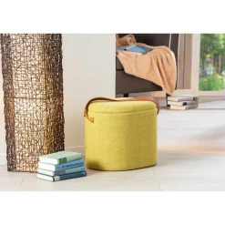 Tabouret Coffre Jaune et Vert SAVANA