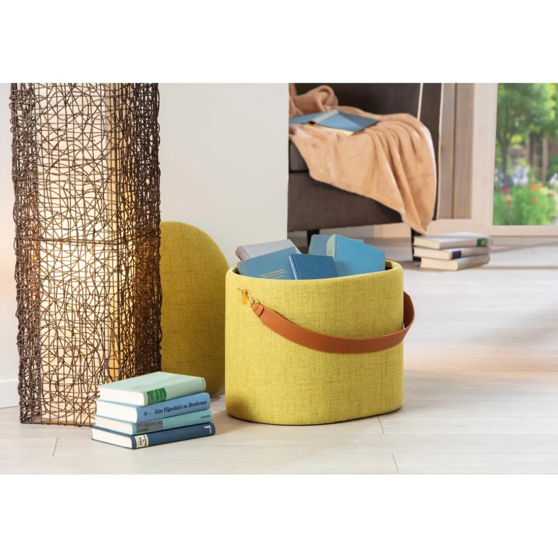 Tabouret Coffre Jaune et Vert SAVANA