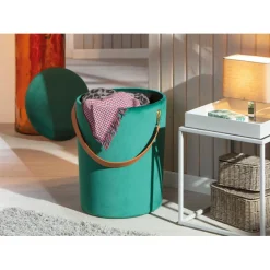 Tabouret Coffre Vert TCHAI