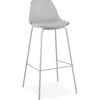 Tabouret de bar 'COOKIE' gris style industriel