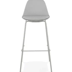 Tabouret de bar 'COOKIE' gris style industriel