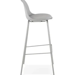 Tabouret de bar 'COOKIE' gris style industriel
