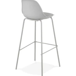 Tabouret de bar 'COOKIE' gris style industriel