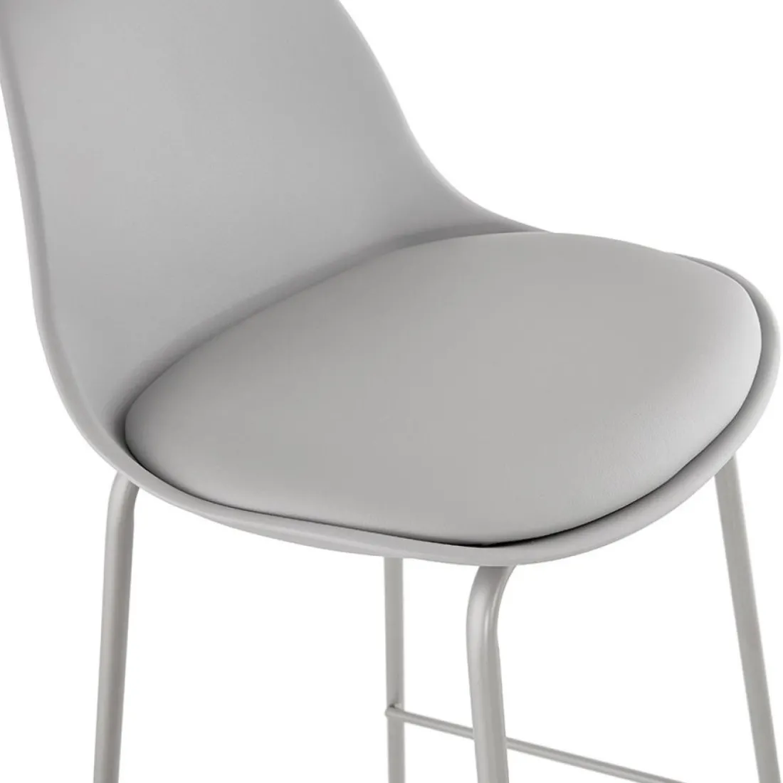 Tabouret de bar 'COOKIE' gris style industriel