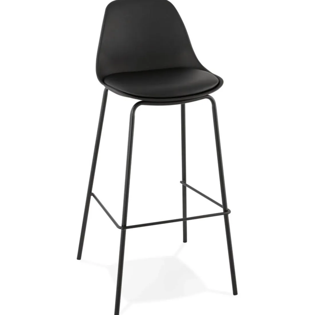 Tabouret de bar 'COOKIE' noir style industriel