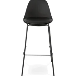 Tabouret de bar 'COOKIE' noir style industriel