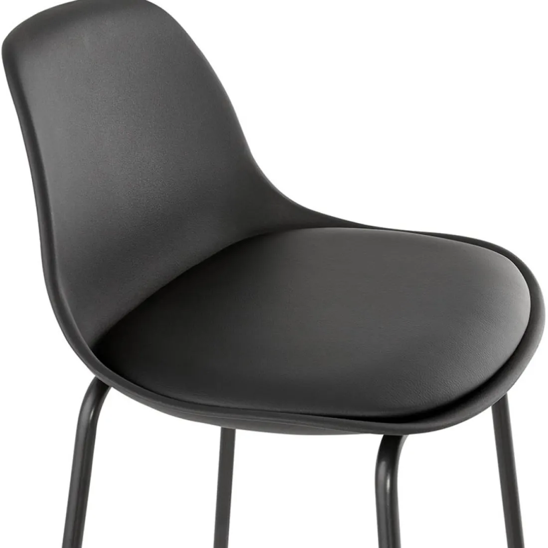 Tabouret de bar 'COOKIE' noir style industriel