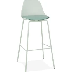 Tabouret de bar 'COOKIE' vert clair style industriel