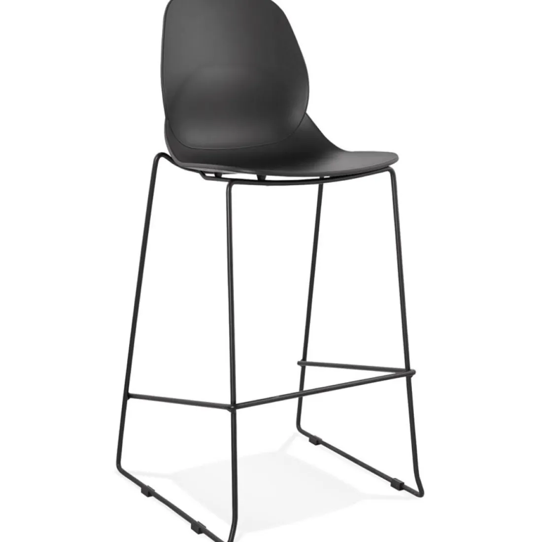 Tabouret de bar design 'BERLIN' noir empilable style industriel