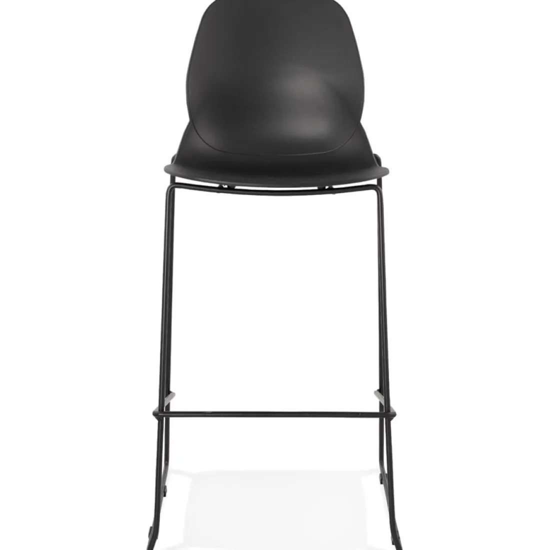Tabouret de bar design 'BERLIN' noir empilable style industriel