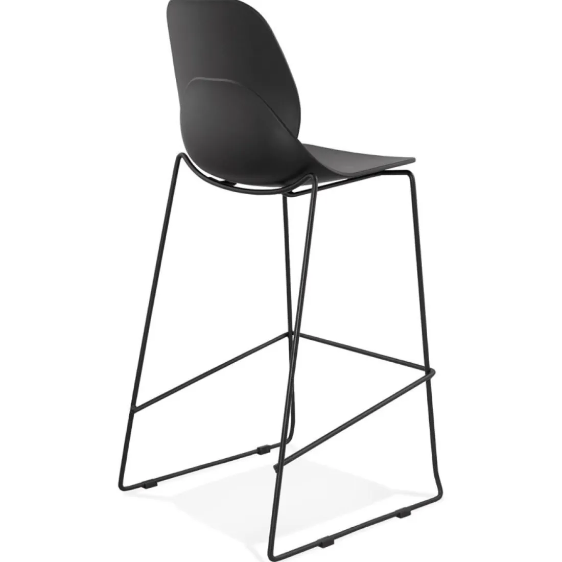 Tabouret de bar design 'BERLIN' noir empilable style industriel