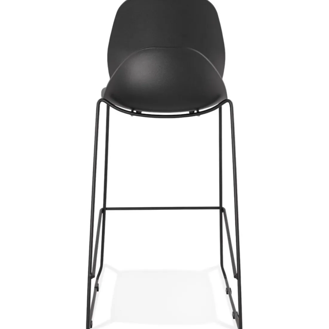 Tabouret de bar design 'BERLIN' noir empilable style industriel