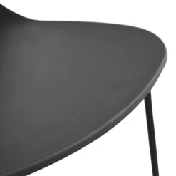 Tabouret de bar design 'BERLIN' noir empilable style industriel