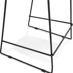 Tabouret de bar design 'BERLIN' noir empilable style industriel