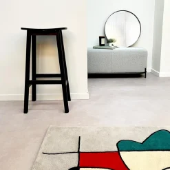 Tabouret de bar design 'DUMAS' en bois noir