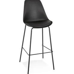 Tabouret de bar design 'LEMON' noir